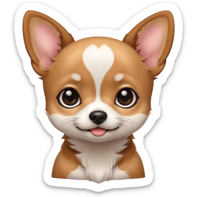 very cute big eyes kawaii chihuahua sticker