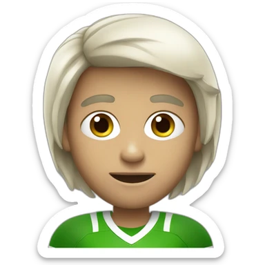 Vegetarian football fan sticker