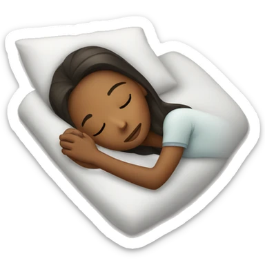 girl sleeping in bed sticker