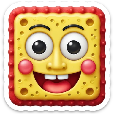 spongebob in red  sticker