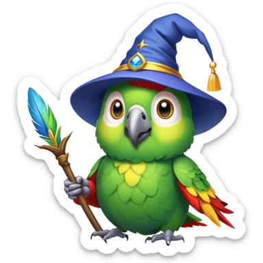 parot  wizard sticker