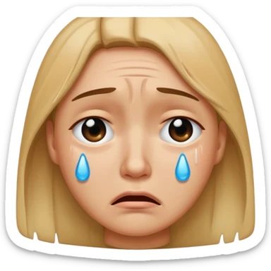 Crying so hard sticker