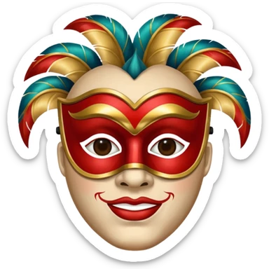 carnival masked guy sticker