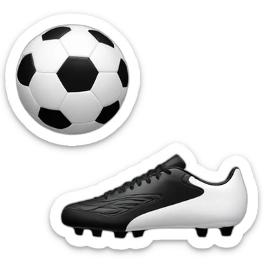 Black whithe Football boot sticker