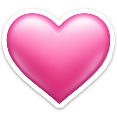 Pink heart in love emoji sticker