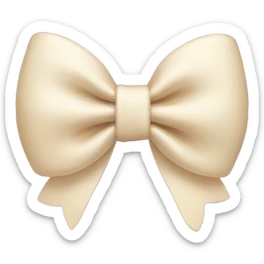 creme bow sticker