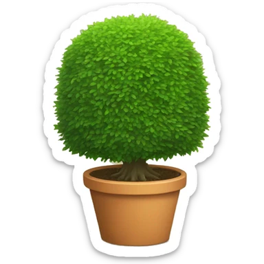 Hedge in garden pot sticker
