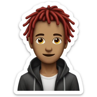 Slender Young man with some red dreads sticker
