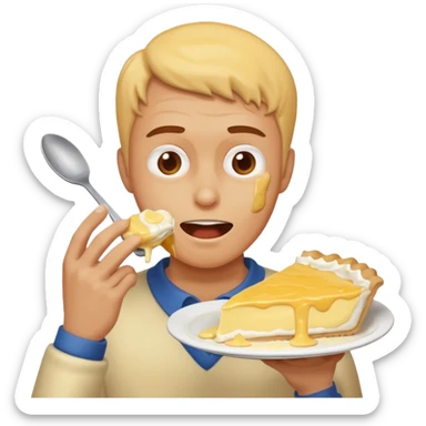 person getting hit in the face with a pie like three stooges sticker