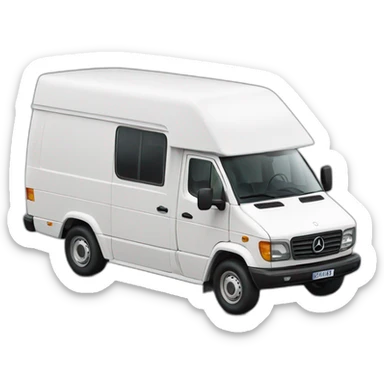 1991 white Mercedes James Cook van sticker
