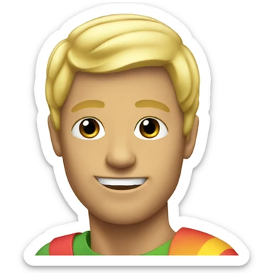 Blonde surfer man sticker