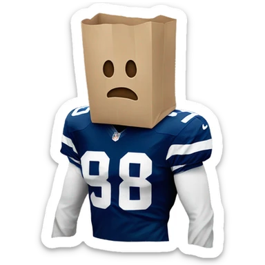 Dallas cowboy fan with paper bag over head sticker