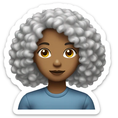 Fille au cheveux bouclé  sticker