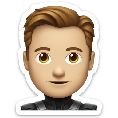 Elon Musk in X-Men costume sticker