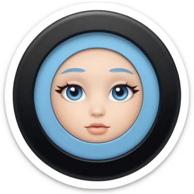 baby blue eyeshadow sticker