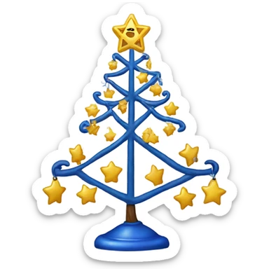 Hanukkah Christmas tree sticker