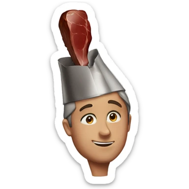 Cute boy who ordered his steak over easy sticker