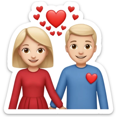 honeymoon with hearts sticker