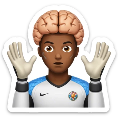 goalkeeper with brain explosion sticker