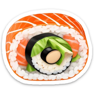 Ebi maki sushi roll sticker