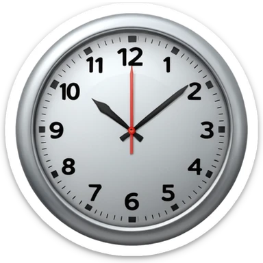 A clock emoji is drawn without any details that would suggest it's a clock. sticker