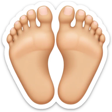 2 feet with interlocked toes as if they are holding hands sticker