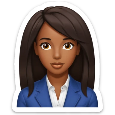 Kelly Rowland with dark brown hair sticker