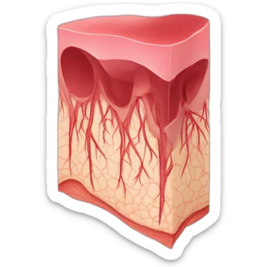 histological skin cut, anatomic illustration, follicle sticker