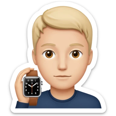 a watch person sticker