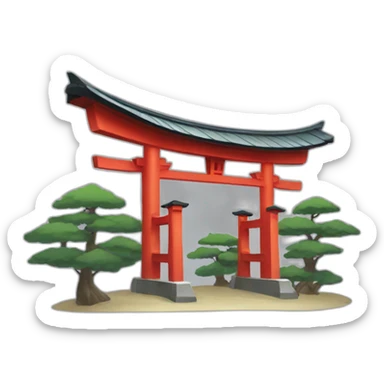 Shinto-shrine torii sticker