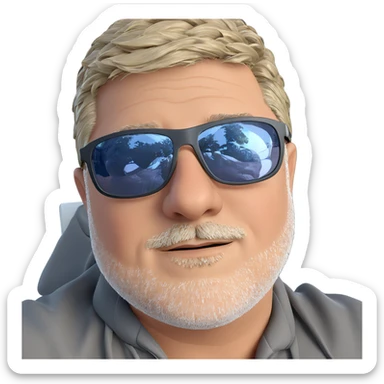 charming man in sunglasses sticker