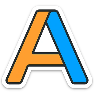 Anthropic logo, stylized A letterform, innovative, professional, tech branding sticker