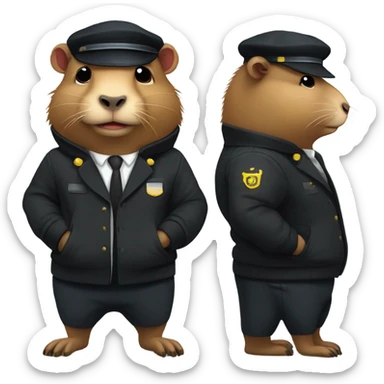 capybara bouncer sticker