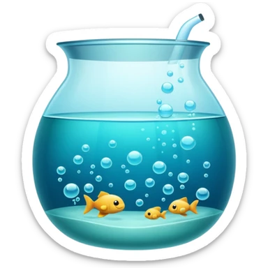 aqua tank, with little bubbles. sticker