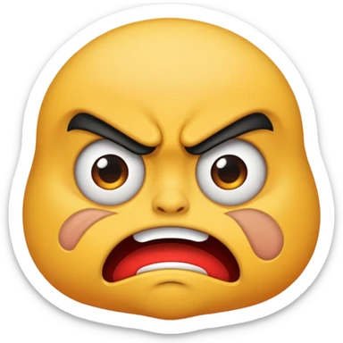 angry emoij a teener sticker