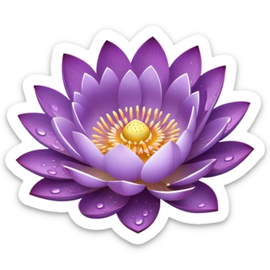 Purple lotus flower  sticker