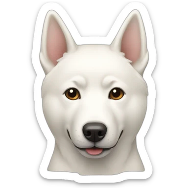 White Jindo dog sticker