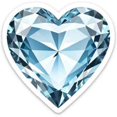 diamond heart sticker