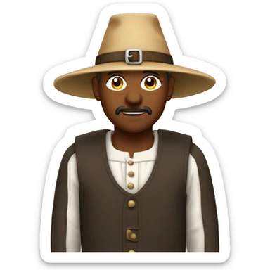 Thanksgiving pilgrim sticker