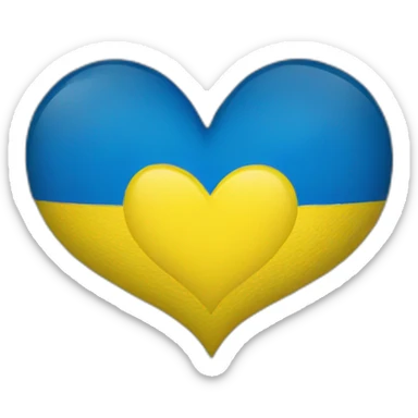 Ukraine heart sticker