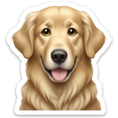 graying golden retriever  sticker