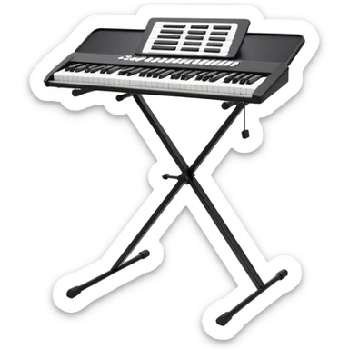 Electric keyboard stand sticker