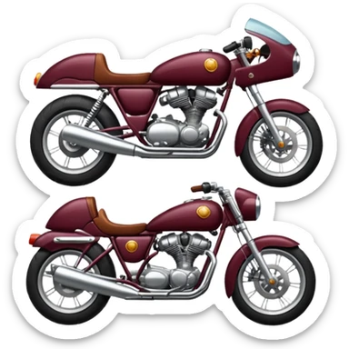 burgundy motorcycle sticker
