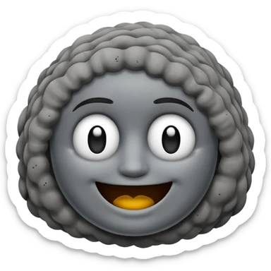 a pile of ash and dust smiling sticker