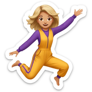 girl jumping from helicopter sticker