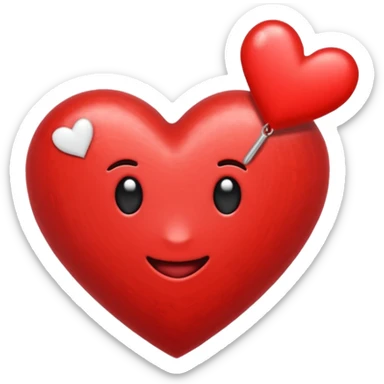 Emoji con el corazón flechado sticker