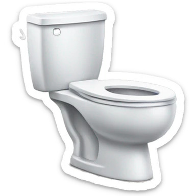 A toilet with a singing head coming out of it sticker