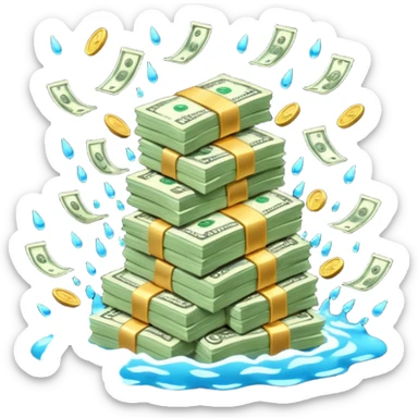 Rain money sticker