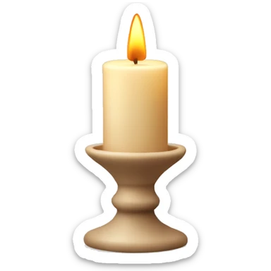 beige Candle winter sticker