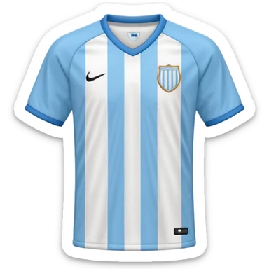 a vintage striped white and baby blue soccer jersey  sticker